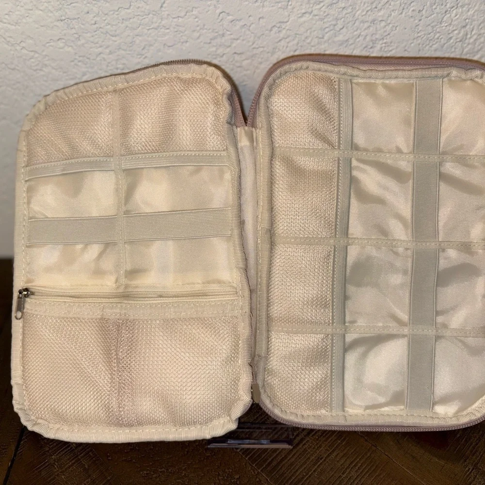 New Quilted Pink Cord Travel Bag